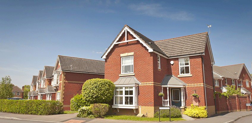 Family Home on Sunny Day